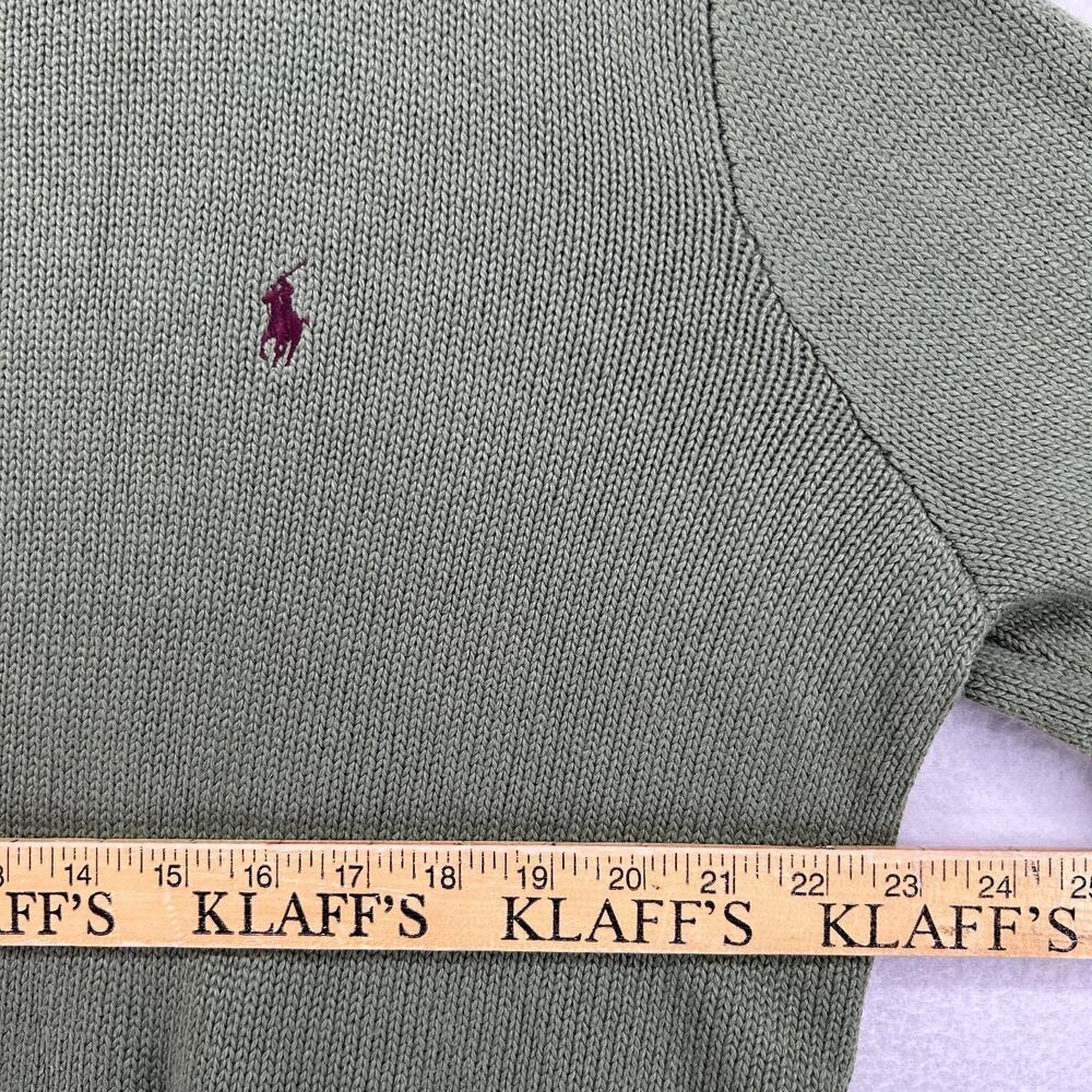 POLO RALPH LAUREN Sweater Mens L Iconic Crew Neck Jumper Pullover Green NEW - Picture 7 of 9
